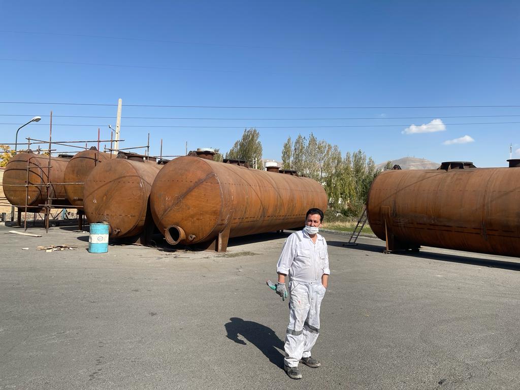Technical inspection of activated carbon tanks